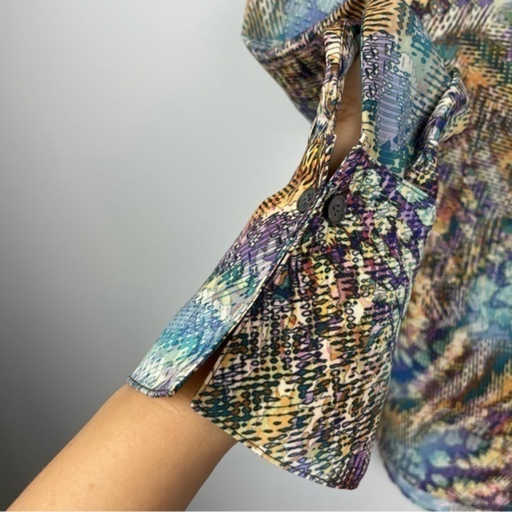 Etcetera Multicolored Blouse Abstract Animal Prin… - image 4